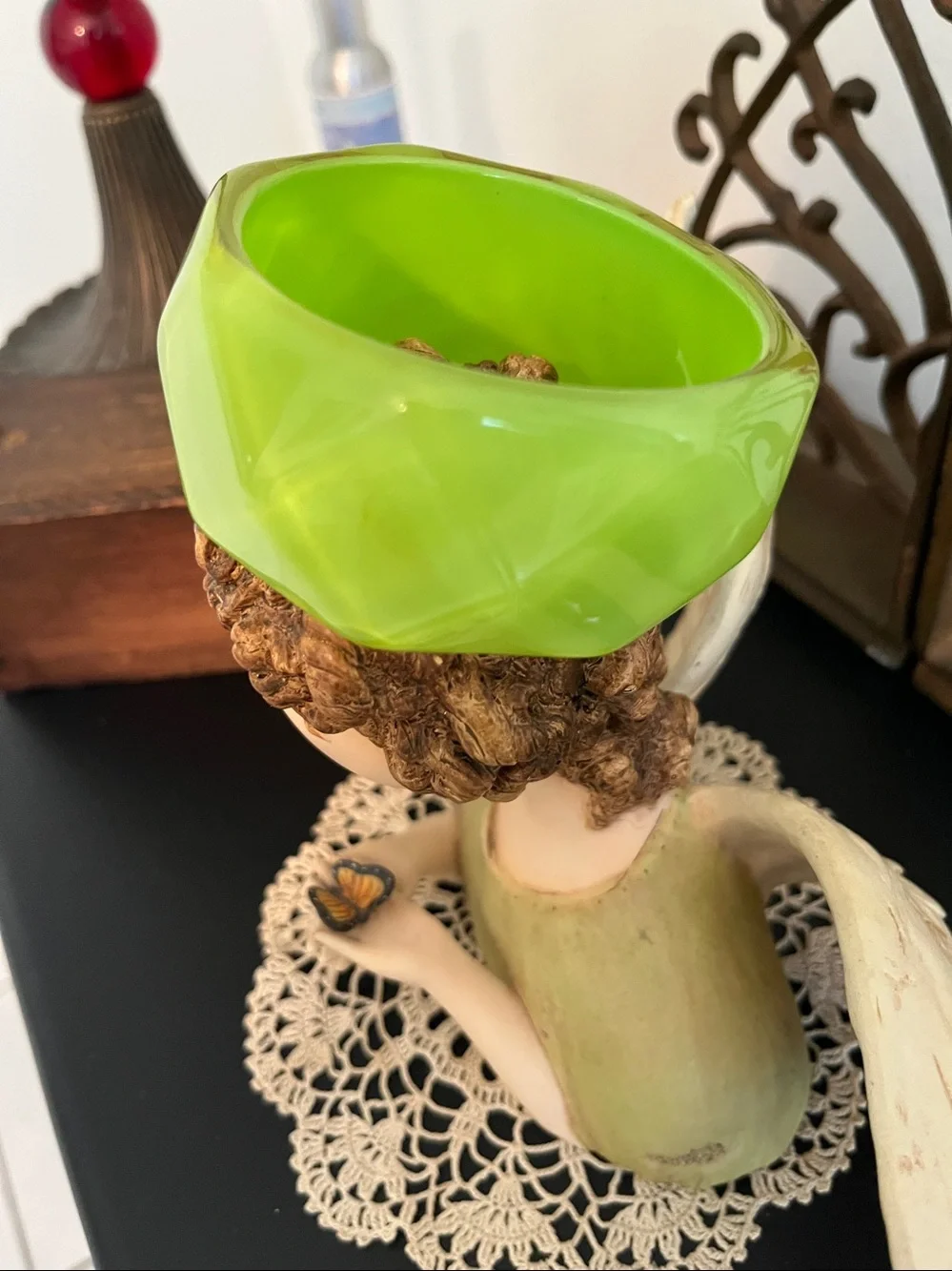 Vibrant Chartreuse Faceted Resin Bangle